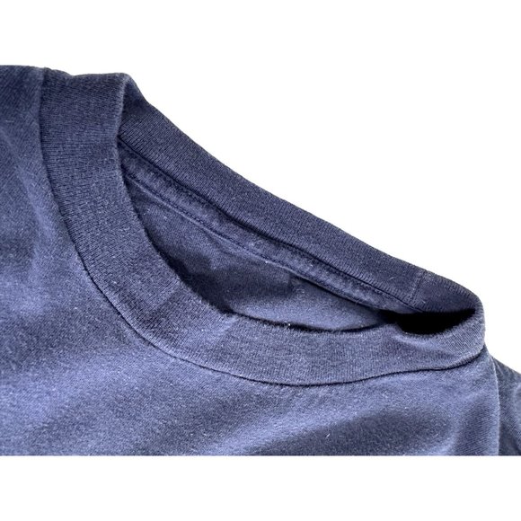 Vintage NOTRE DAME x TAZ T Shirt Blue Graphic Tee 1995 Single Stitch Mens LARGE - Picture 3 of 6